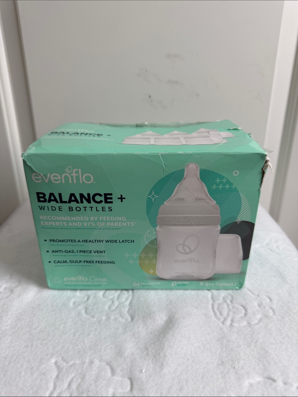 Evenflo Balance+ Wide Bottles, 5-oz, 6-pack